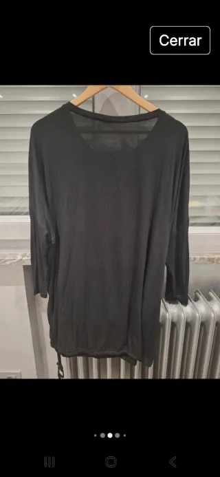 Camiseta Negra con Estampado Dorado Talla 5XL