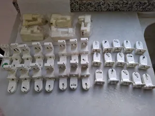 Portalámparas fluorescentes (pack 15+15 uds.)