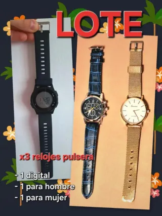 Lote 3 Relojes Pulsera