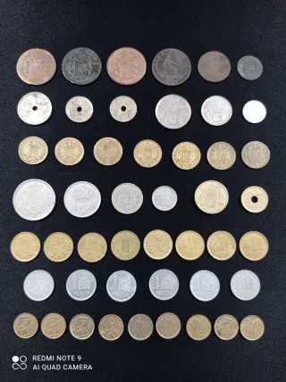 GRAB LOTE MONEDAS ANTIGUAS ESPAÑA