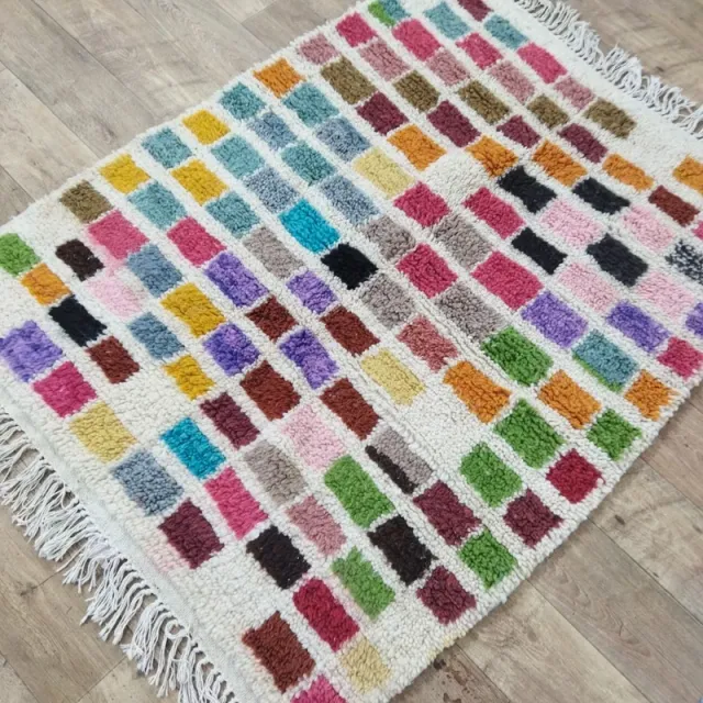 Alfombra de lana multicolor