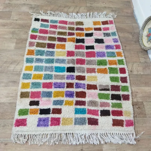 Alfombra de lana multicolor