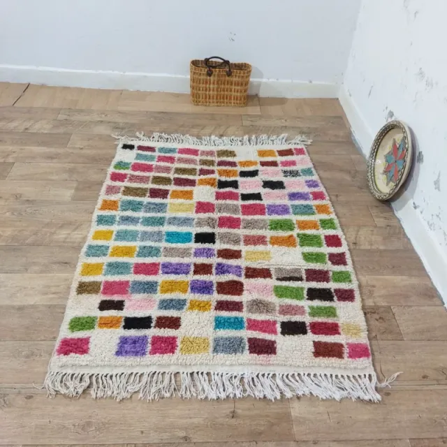 Alfombra de lana multicolor