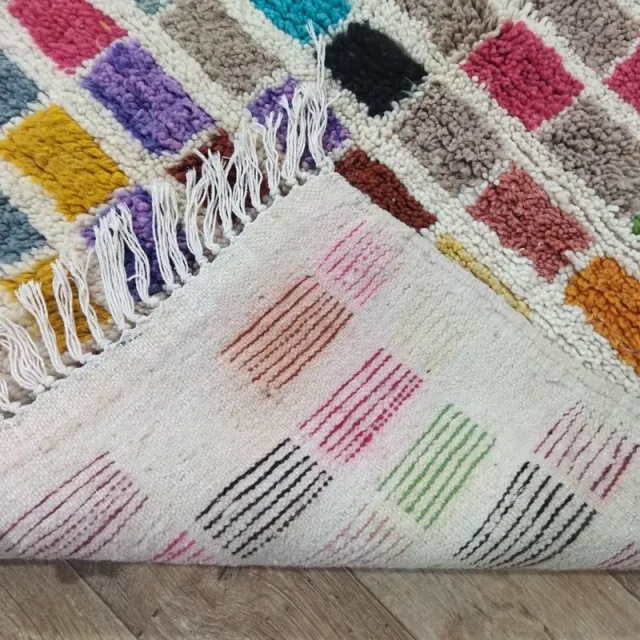 Alfombra de lana multicolor