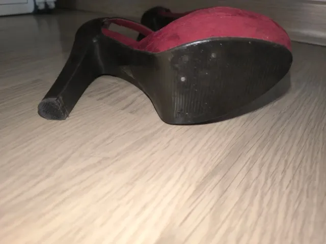 Tacones con plataforma número 39, piel de ante