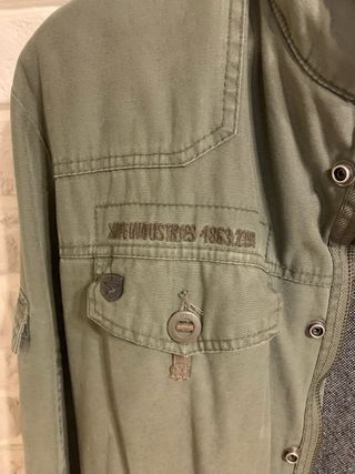 Parka militar caqui hombre