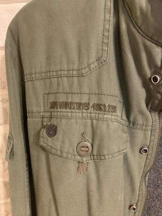 Parka militar caqui hombre