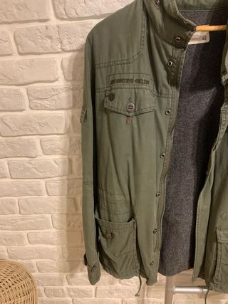 Parka militar caqui hombre