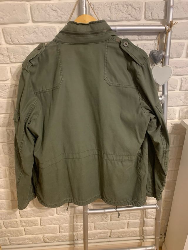 Parka militar caqui hombre