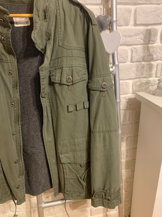 Parka militar caqui hombre