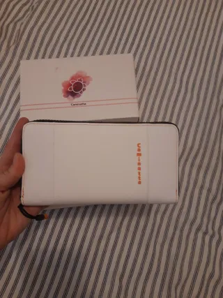 Billetera Caminatta Blanca Naranja
