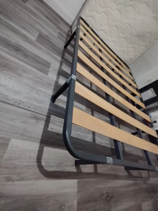Somier metálico con lamas de madera