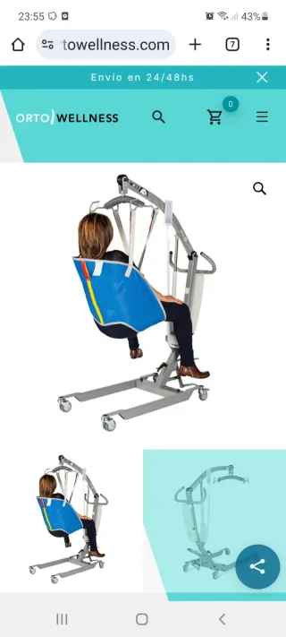 Grua eléctrica para enfermos