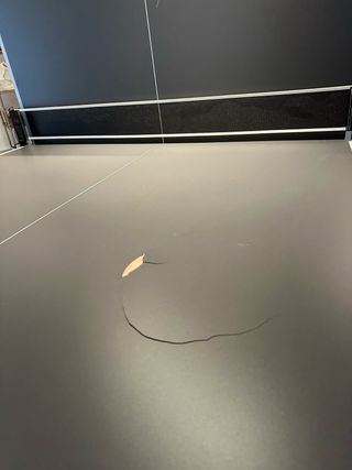 Mesa de ping pong plegable con ruedas