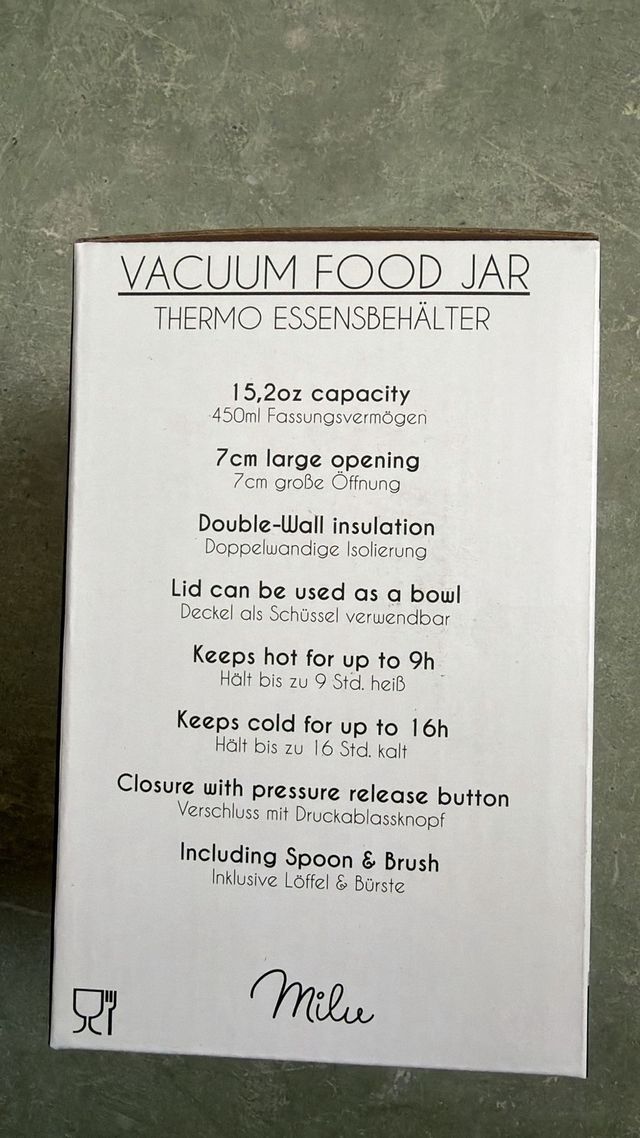 Termo Comida Milu Negro