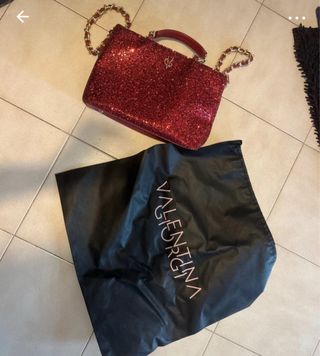 Borsa Valentina Giorgi Glitter Rossa