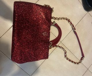Borsa Valentina Giorgi Glitter Rossa