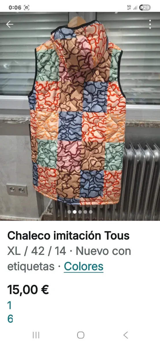 Chaleco Tous Imitación Multicolor Talla XL