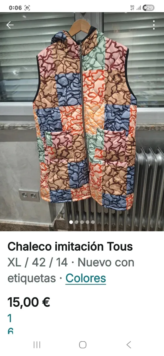 Chaleco Tous Imitación Multicolor Talla XL