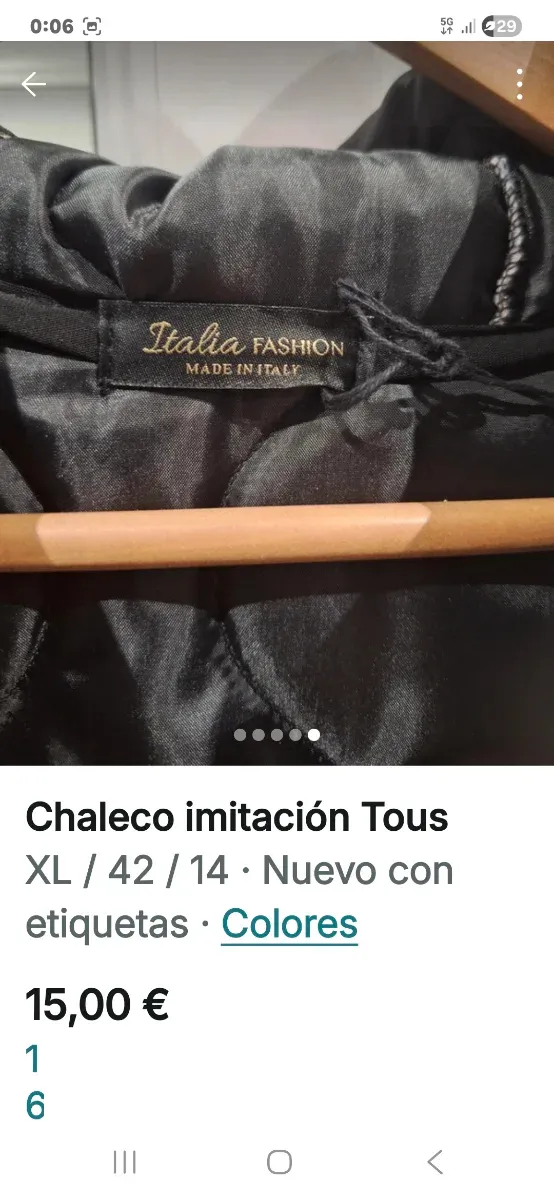 Chaleco Tous Imitación Multicolor Talla XL