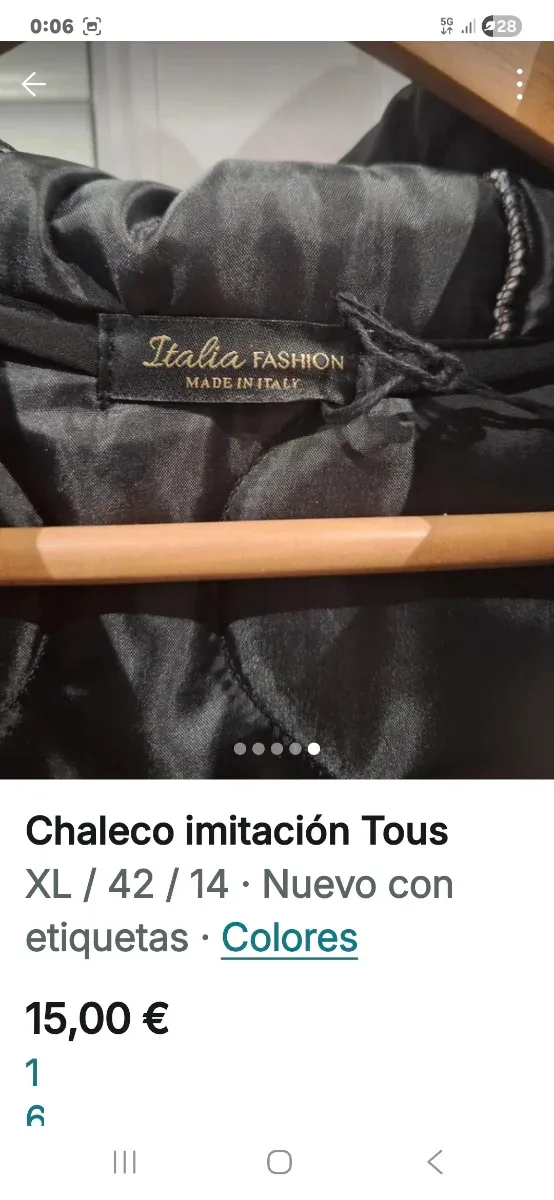 Chaleco Tous Imitación Multicolor Talla XL