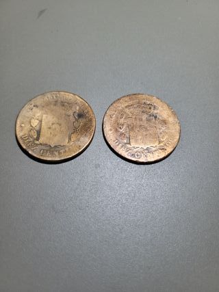 Monedas Alfonso XII de 10 centimos