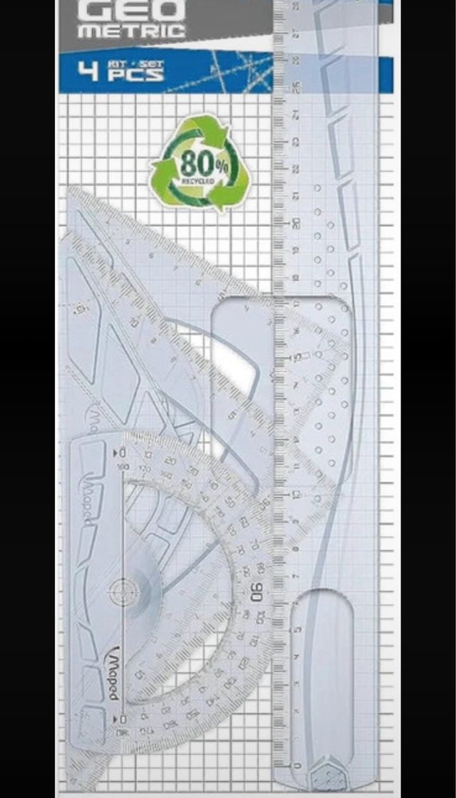 Set de 4 Reglas Geométricas Maped
