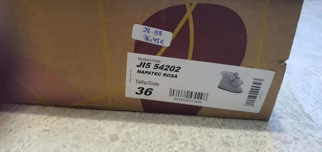 Botas niña rosas pelo talla 36 conguitos