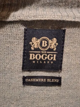 Maglia Boggi Uomo Azzurra L Cotone Cachemire