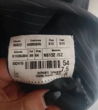 Traje  Lanvin Raya diplomática Talla 54R