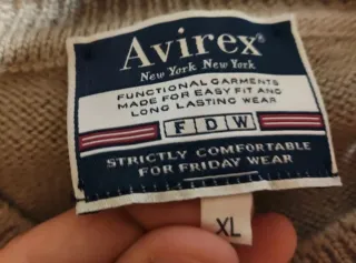 Maglione Avirex Uomo Beige Taglia XL nuovo