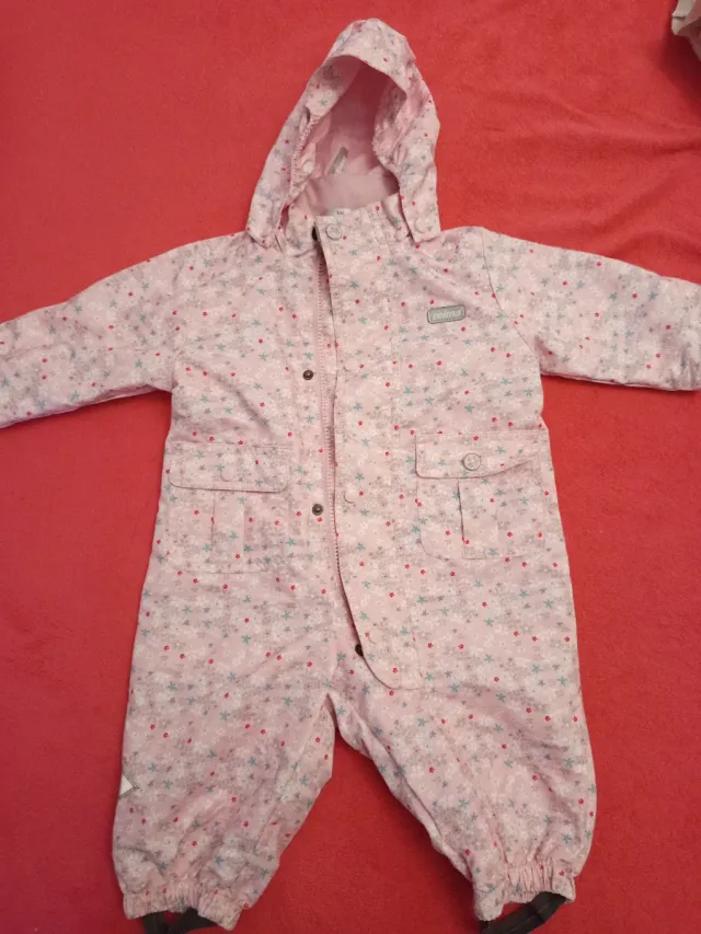 Mono nieve niña bebé estampado floral