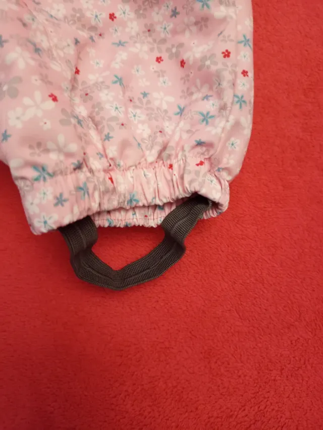 Mono nieve niña bebé estampado floral