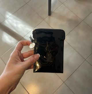 Porta monete YSL nero lucido