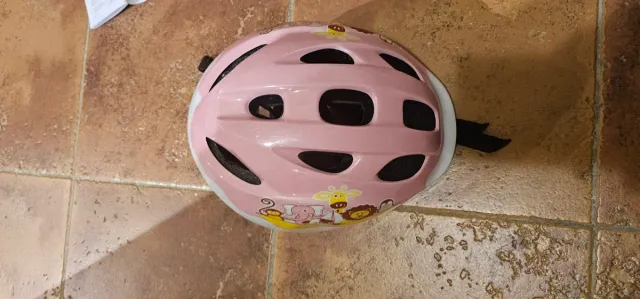 Casco bici infantil rosa animales