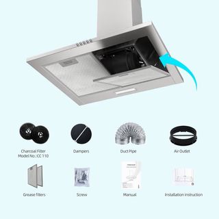 Campana extractora 60cm acero inox