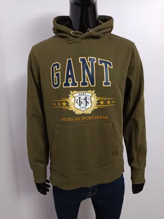 Sudadera GANT Verde Militar Logo American Sportswe