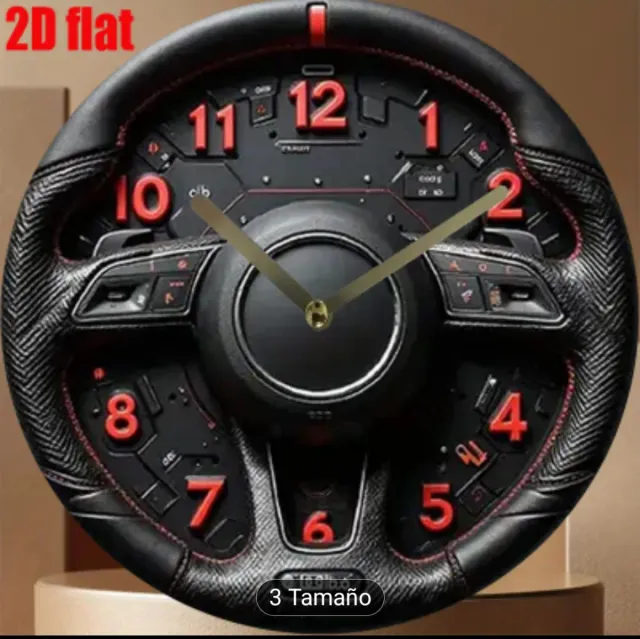 Reloj de Pared Volante Coche Carreras
