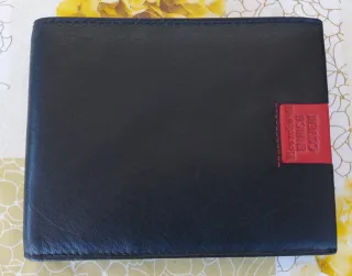 Portafoglio Enrico Coveri Pelle Nero e Rosso