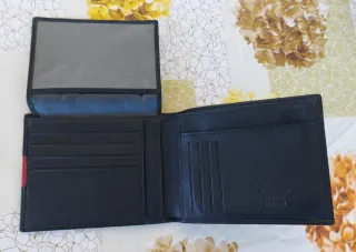 Portafoglio Enrico Coveri Pelle Nero e Rosso