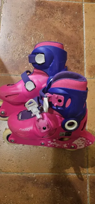 Patines Oxelo rosas y azules talla 29-30