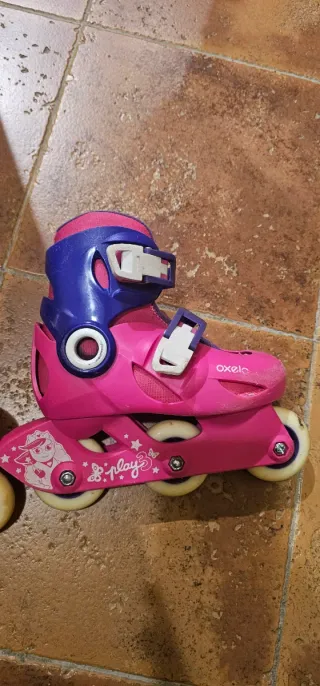 Patines Oxelo rosas y azules talla 29-30