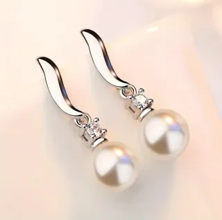 Pendientes Plata Ley Perlas Agua Dulce