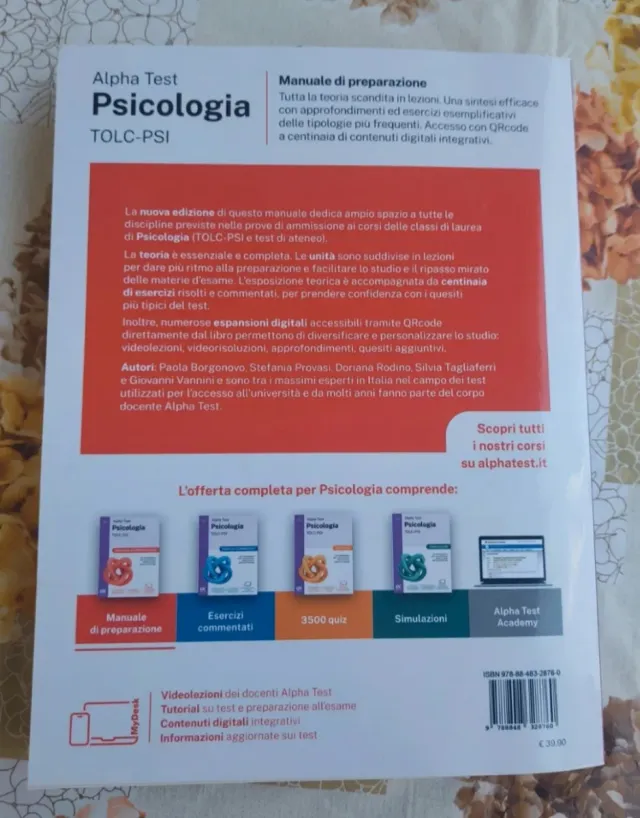 Manuale Alpha Test psicologia