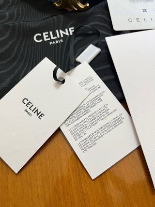 Cintura Celine Pelle Nera Fibbia Oro