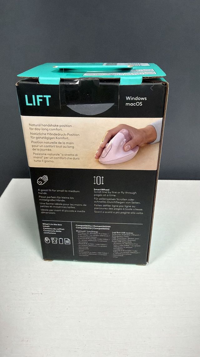 Logitech Lift Ratón Ergonómico Vertical Rosa
