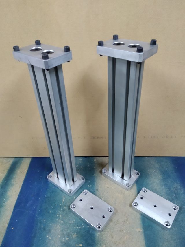 Torretas de aluminio mecanizado