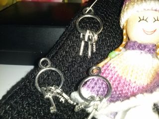 lote de 40 Colgantes Llavero Llaves Plata 900