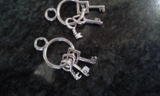 lote de 40 Colgantes Llavero Llaves Plata 900