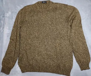 Maglione Uomo Taglia L Beige Marrone